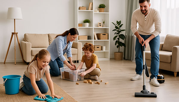 Les habitudes à adopter pour une maison toujours propre même avec des enfants