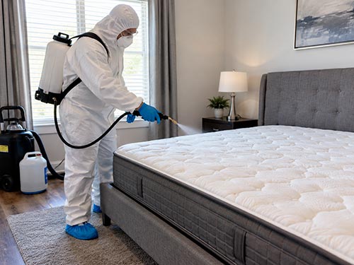 désinfection d'un matelas suite décès dans la pièce qui n'a pas été contaminé par le sang