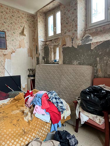 photo intervention nettoyage chambre insalubre