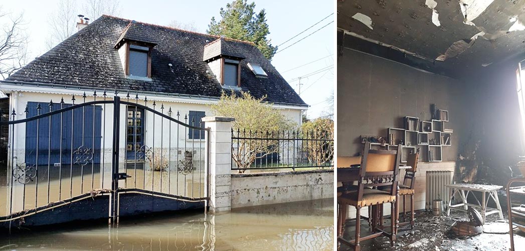 Image de logements sinistrés ou Nova Clean est intervenue pour le nettoyage et décontamination après sinistre