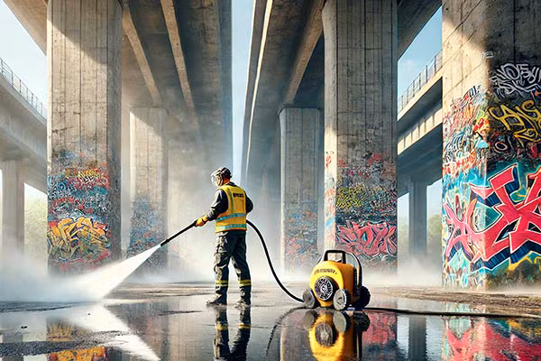 nettoyage ouvrage d art graffiti pont
